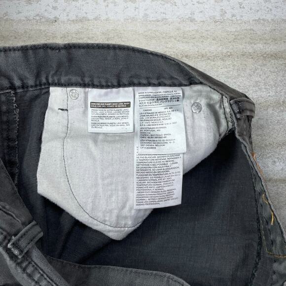 Levis Khakis Pants 505 Regular Straight Leg Fit Dark Grey - Picture 4 of 6